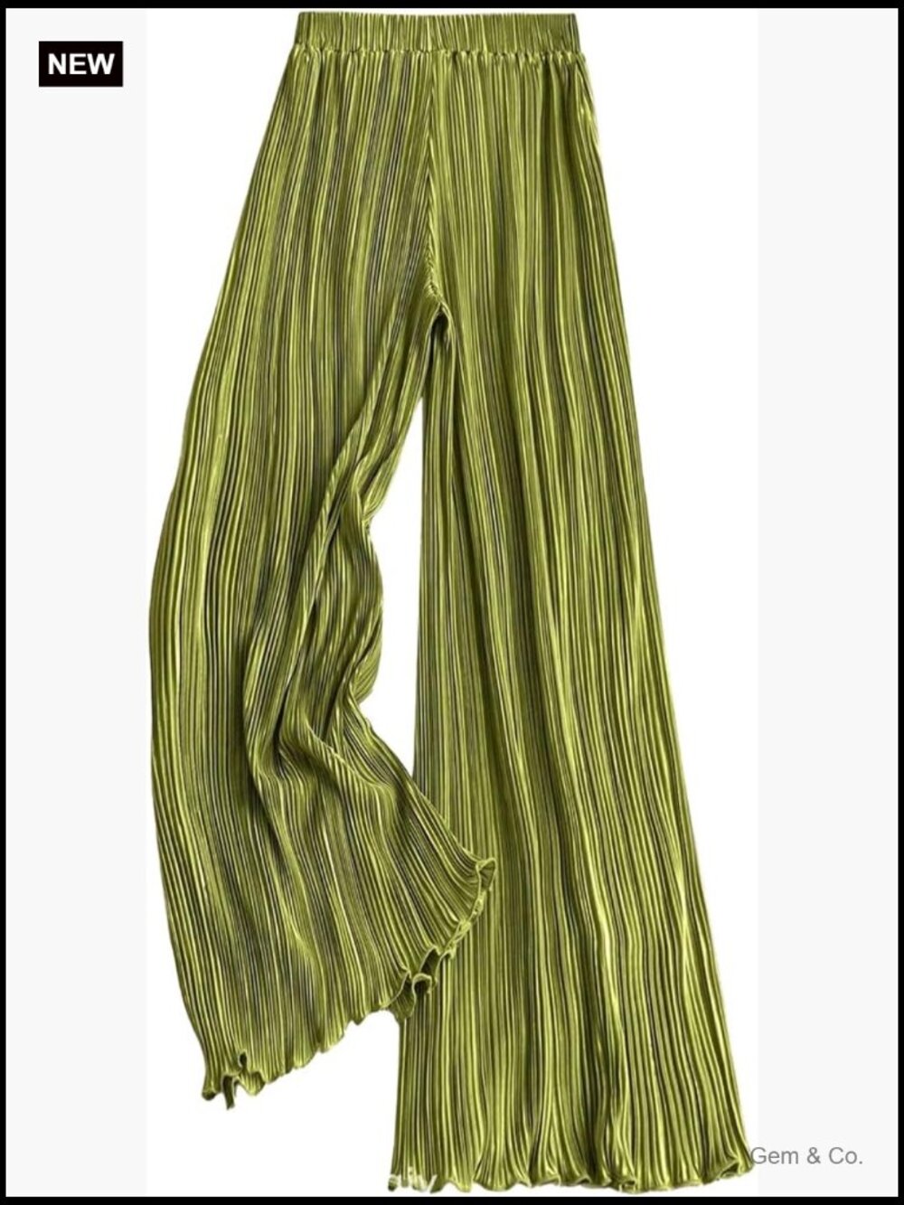 Flowy Pleated Wide Leg Trousers Dressy Palazzo Pants